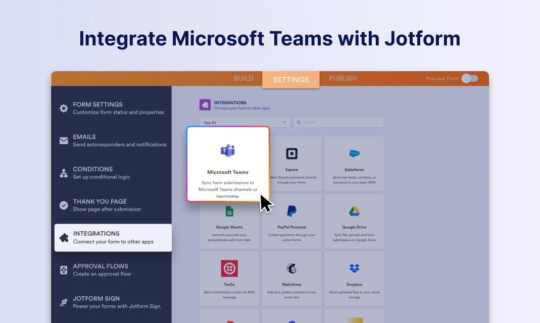 Seamless integration with Microsoft Teams